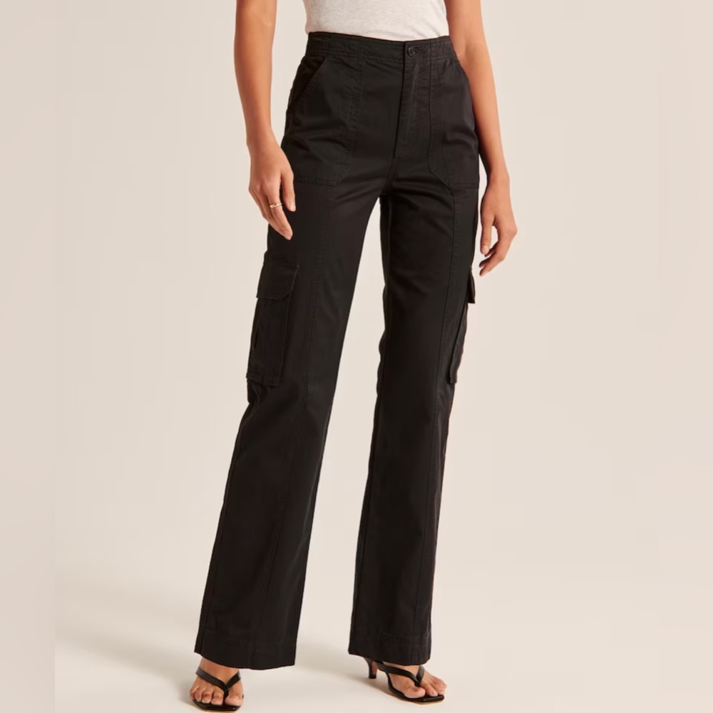Abercrombie Relaxed Cargo Pants Size 32 Short, Navy, NWT